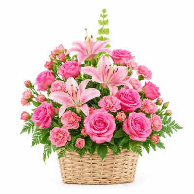 Корзина с цветами «Аромат зимнего леса»