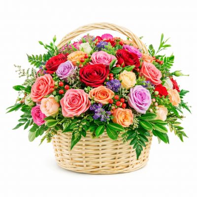 Корзина с цветами «Весенний вихрь»