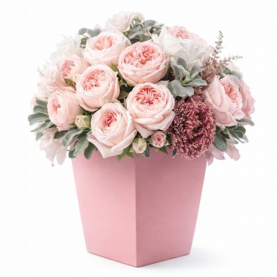 Цветы в коробке «Бриллиантовая россыпь»