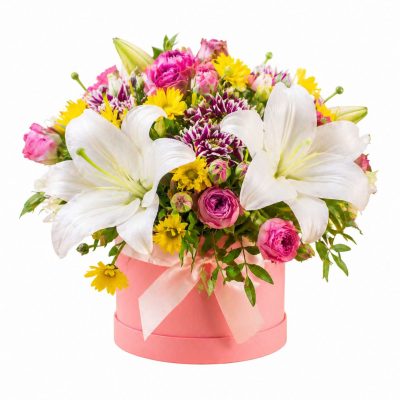 Цветы в коробке «Гармония утреннего солнца»