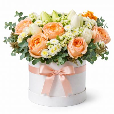 Цветы в коробке «Модница»